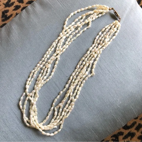 GENUINE SEED PEARL NECKLACE - Picture 1 of 4